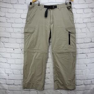 BC Clothing Convertible Pants Mens sz L Large Khaki Flaw